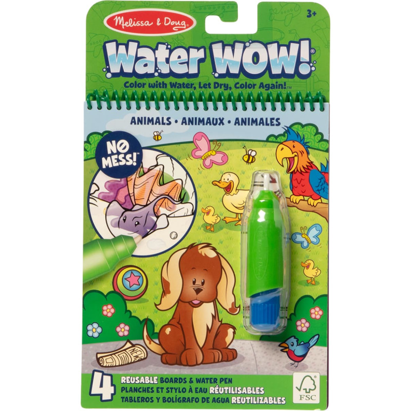 Melissa & Doug WATER WOW! Pie&scaron;imo vandeniu rinkinys &bdquo;Gyvūnai&ldquo;