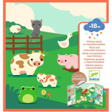 Djeco Daugkartiniai lipdukai mažiesiems - Ūkio gyvūnai