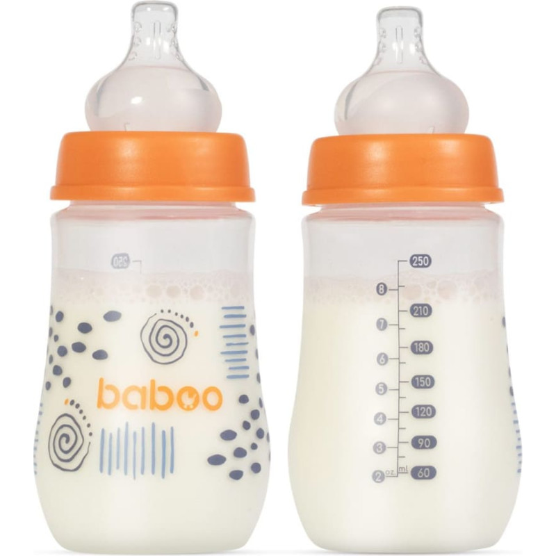 Baboo Anti-Colic Baby Bottle BLUE HAZE, 3+ Months, 250 ml