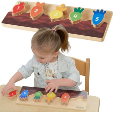 Masterkidz Wooden Educational Patch &ndash; Numbers, Colors and Vegetables