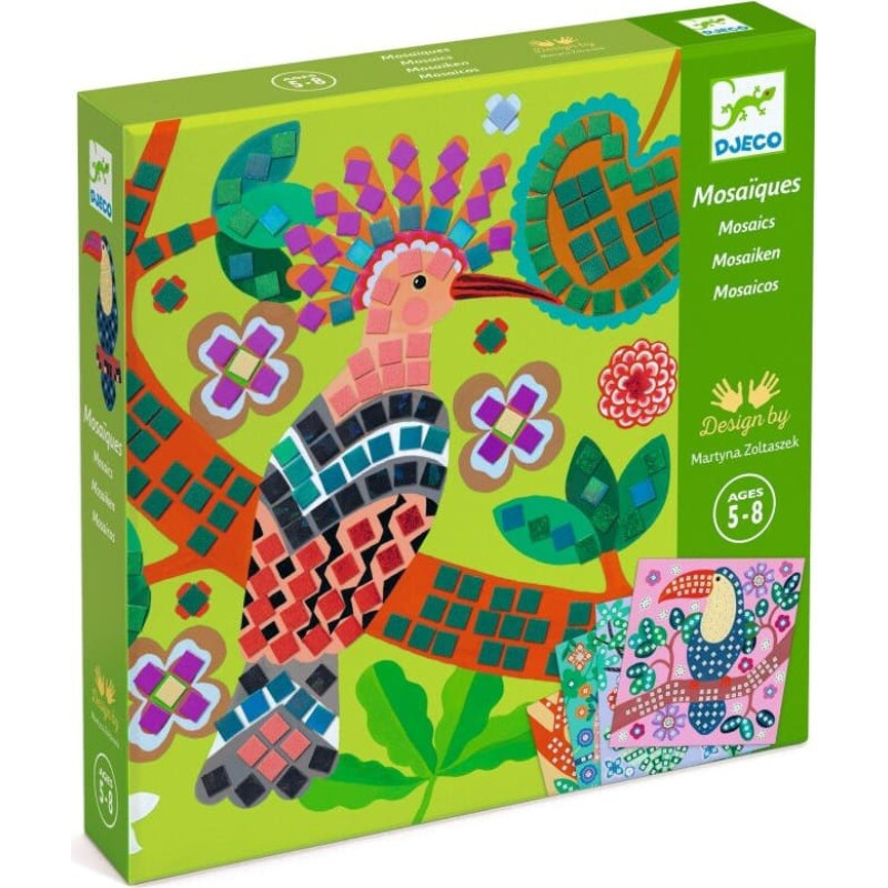 Djeco Kūrybinis rinkinys-mozaika - Tropiniai pauk&scaron;čiai