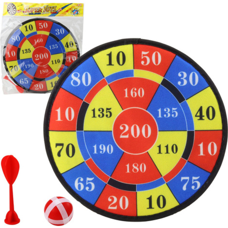 Lean- Darts 28 cm ar bumbiņām un &scaron;autriņām 74786