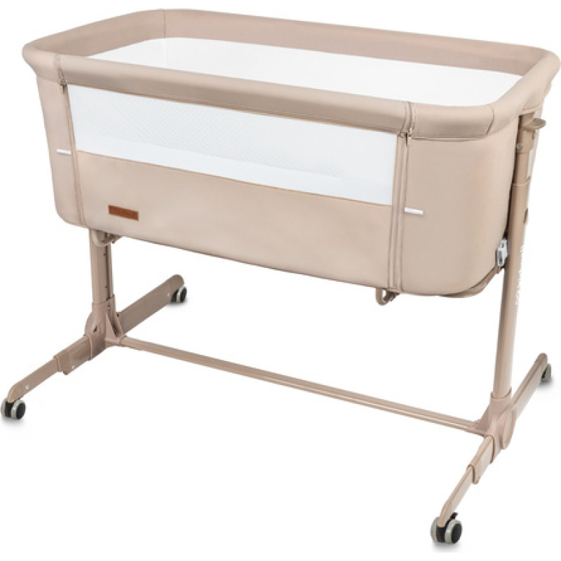 Kidwell sulankstoma 2-in-1 lovytė NALI, smėlinės spalvos: pristatoma prie lovos arba laisvai pastatoma lovytė
