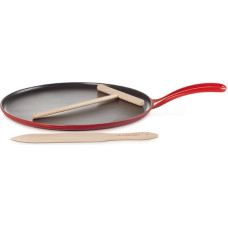 Le Creuset Čuguna pankūku panna &Oslash;27cm sarkana