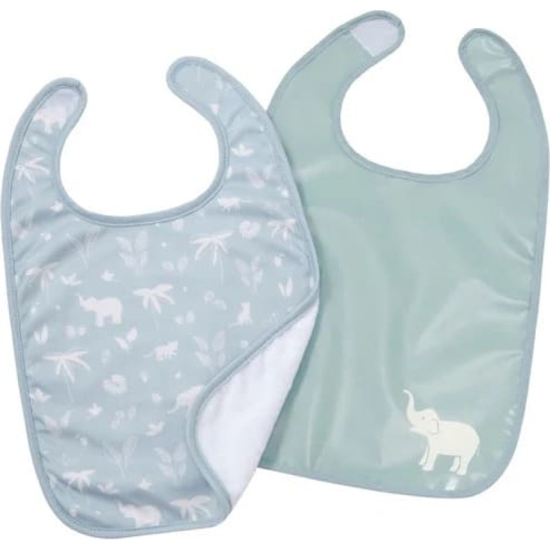 Babytolove EET OF 2 BIBS - GREEN TROPICS