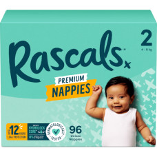 Rascal And Friends RASCALS autiņbiksītes, 2 izmērs, 4-8 kg., 96 gab.