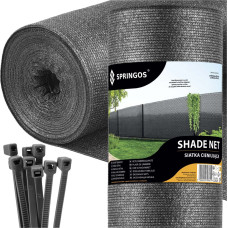 Springos Pavėsinimo tinklas &scaron;viesiai antracito 185 GSM 1.5 x 10 m SN0069