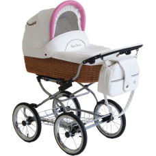 Baby Fashion SCARLETT Universal stroller 2in1, NW-2 White-Pink-Nature