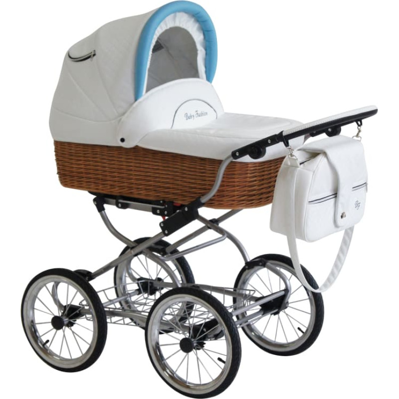 Baby Fashion SCARLETT Universal stroller 3in1, NW-3 White-Blue-Nature