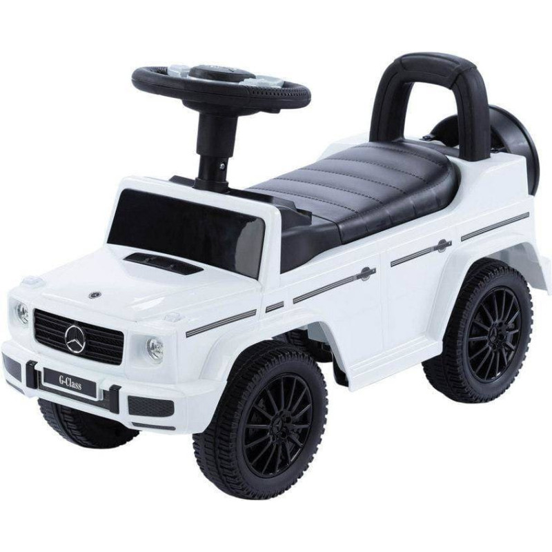 Moovkee paspiriama vaikiška mašinėlė Mercedes-Benz G350D, balta, guminiai ratai, 652