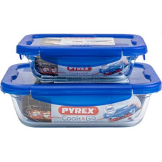 Pyrex Stikla tr.ar vāku 2gb kompl. Cook&Go