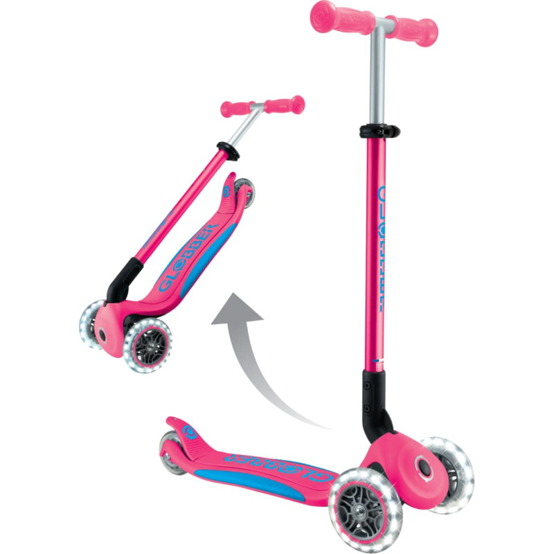 Globber skrejritenis Elite Lights, fuksijas krāsa, 439-610-3