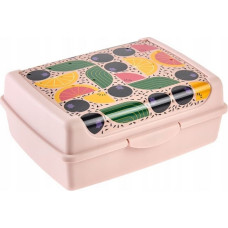 Keeeper Pārtikas uzglabā&scaron;anas trauks deco-click-box midi 1L Carla &ldquo;Fruits&rdquo; 17x13x7cm rozā