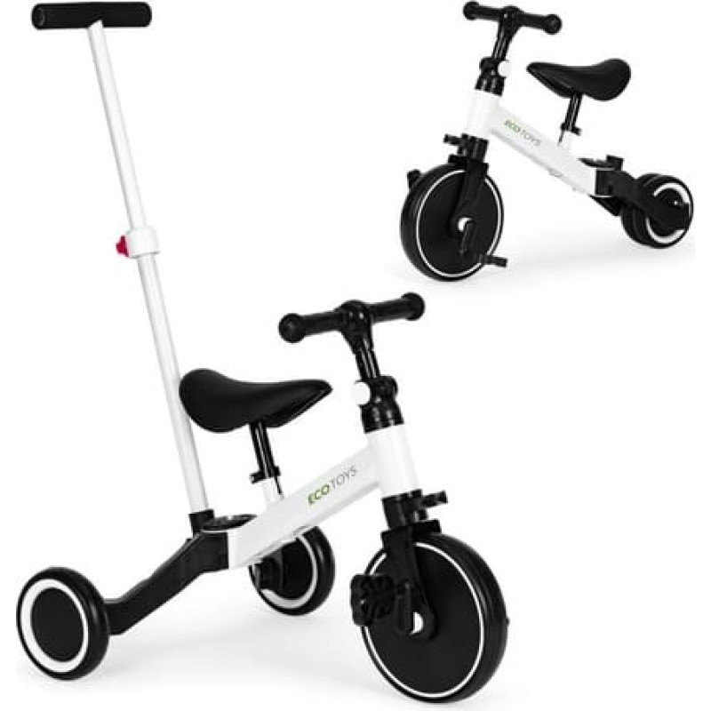 Ecotoys Velosipēds "2-in1" ar stumjamo rokturi 75563