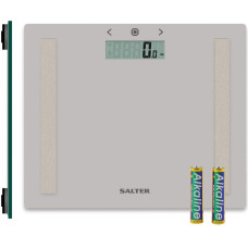 Salter 9113 GFEU12  Compact Glass Analyser Bathroom Scales, Grey