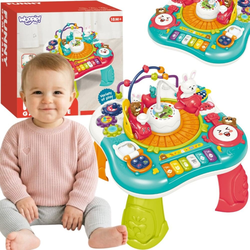 Woopie BABY 2-in-1 Interactive Educational Table Piano Sounds