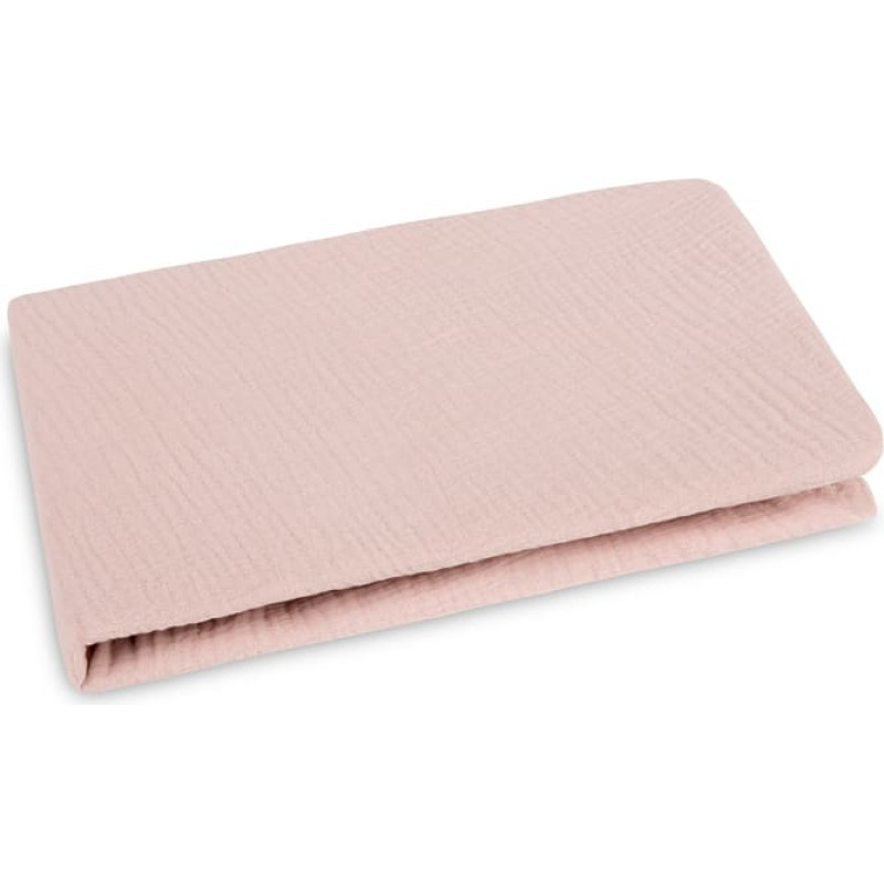 Sensillo BEDSHEET CRUSHED MUSLIN 120X60 PINK