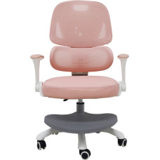 Krzesło do biurka dla dziecka fotel ergonomiczny obrotowy regulowany różowy