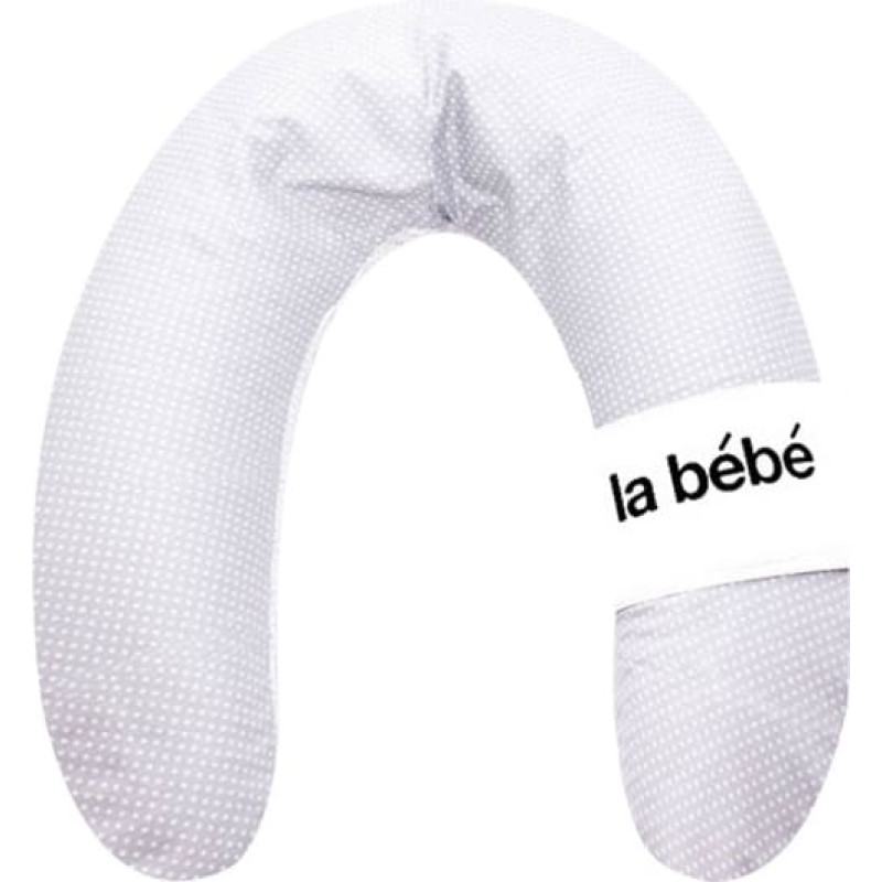 La Bebe ™ Rich Maternity Pillow Art.81027 Pearl Grey Satin Pakaviņš (pakavs) mazuļa barošana, gulēšanai, pakaviņš grūtniecēm 30x104 cm