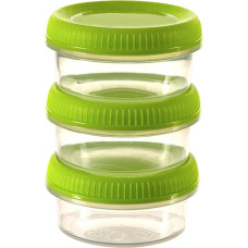 Curver Pārtikas trauciņi 3gab. Sauce Cups apaļi 3x0,08L Smart Eco To Go Ø7x10cm maigi zaļi