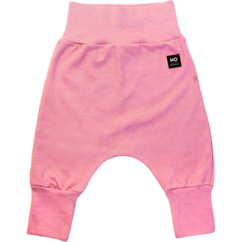 La Bebe ™ NO Baby Pants Art.184106 Pink Zīdaiņu bikses ar plato jostu bez pēdiņam no kokvilnas