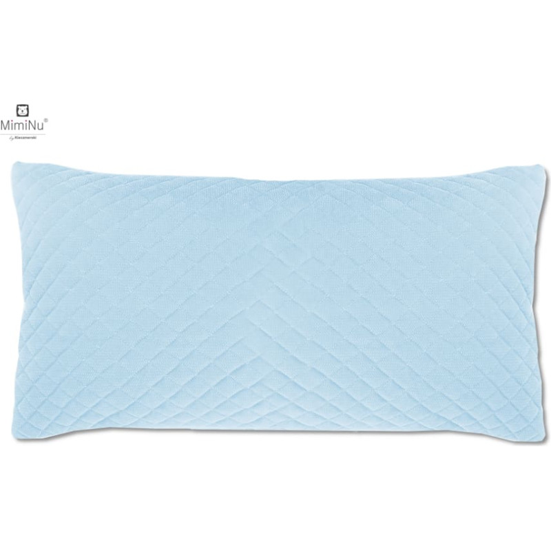 Miminu KIECZMERSKI Poduszka z poszewką VELVET pikowana 40x40/30x60 niebieska PROMOCJA!