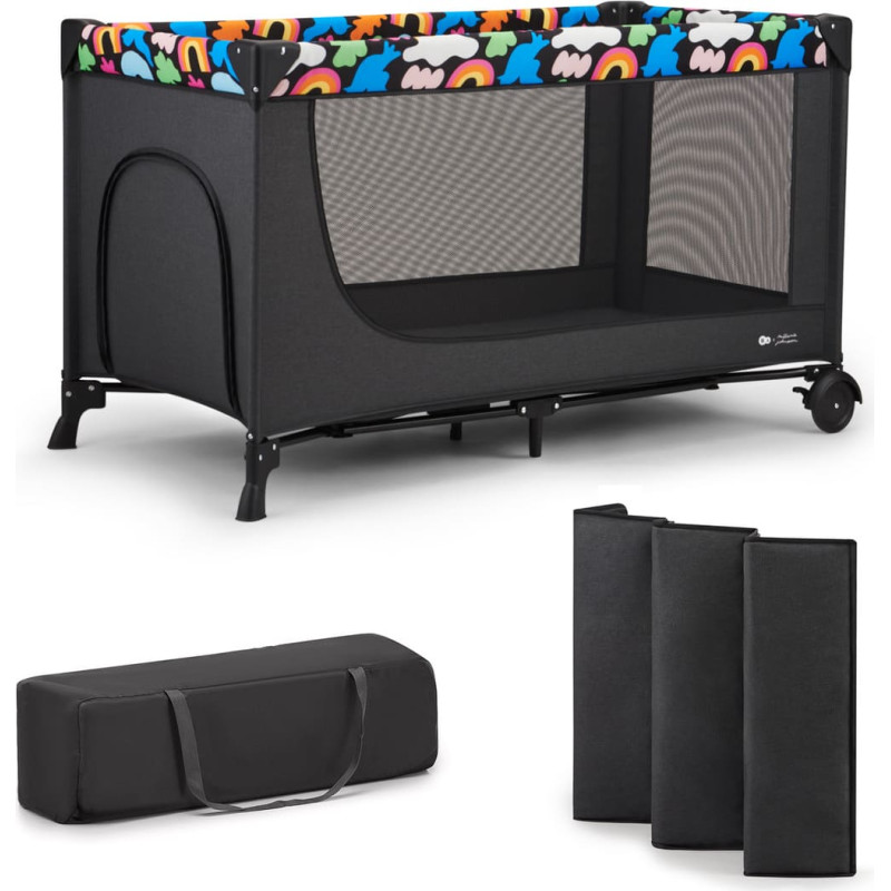 Kinderkraft Łóżeczko turystyczne JOY 2 HAPPY SHAPES