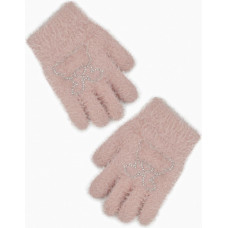 Noviti RZ061-G-01 Rękawiczki dziewczęce 5P puszyste pojedyncze cekiny 14