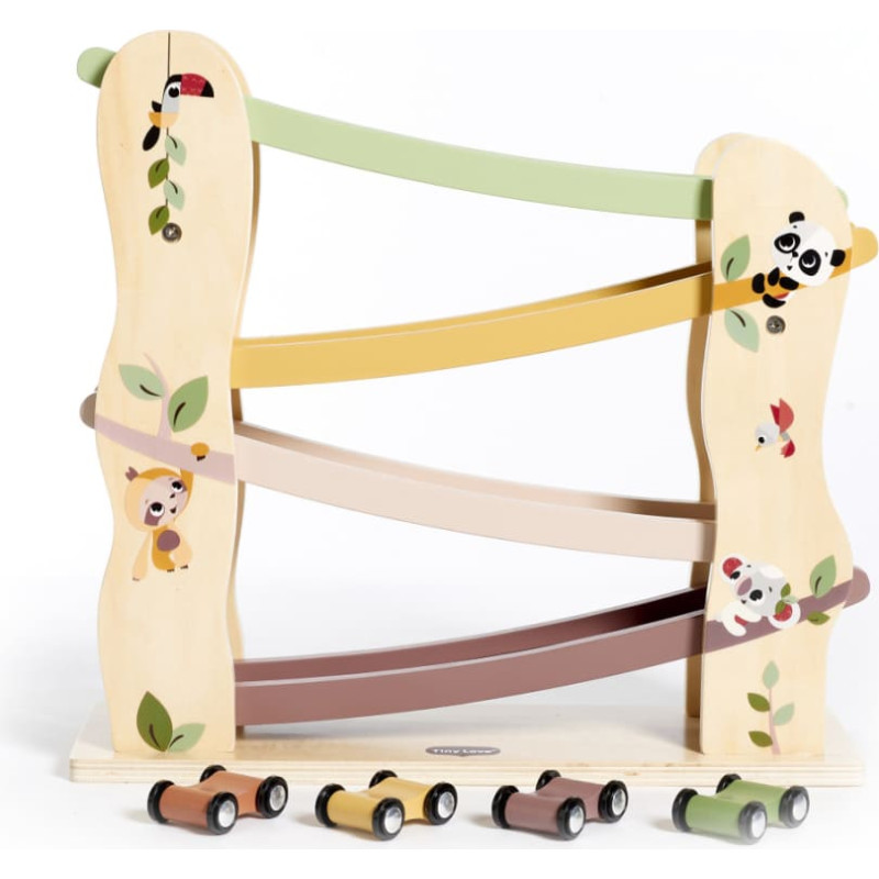 Tiny Love TL15052000458 Drewniana zjeżdżalnia z torem i samochodzikami - Boho Chic