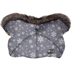 Handmuff Shiny Nylon Snow Flakes