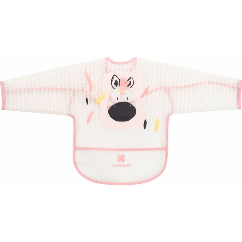 EVA long sleeve bib with crumb catcher Arty Pink