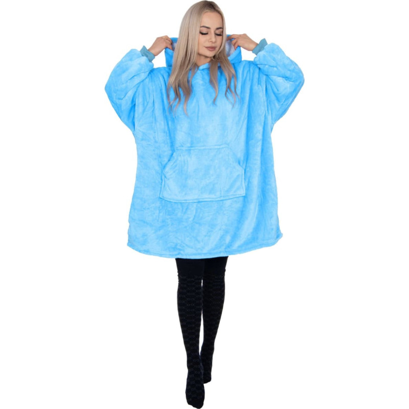 Springos Didelė antklodė su gobtuvu Springos HA7319 jūros mėlyna