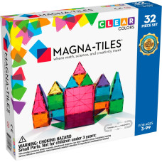 Magna-Tiles Magnetinis permatomas konstruktorius, 32 det.