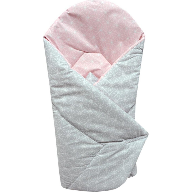 Ankras wrap blanket 80/80 diamonds grey pink