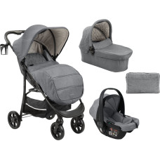 KIKKABOO Vežimėlis 3in1 Selina Light Grey 2024