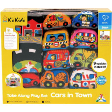 Ks Kids K&rsquo;s KIDS Kūdikių kilimėlis &bdquo;Ma&scaron;inėlės mieste&ldquo;