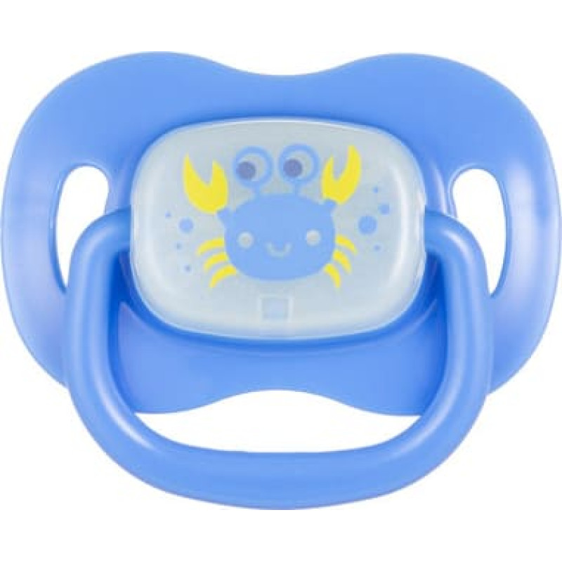 Canpol 22/435_pin silikoninis čiulptukas 6-18 mėn., apvalus, Love&Sea