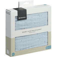 KIKKABOO Dvisluoksė muslino antklodė 100x100 cm Stripy Friends