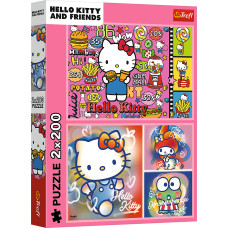 Trefl 13336 Puzzle 2x200 Hello Kitty i przyjaciele