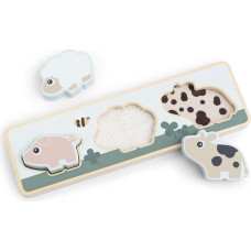 Done By Deer Medinė formų dėlionė Tiny Farm