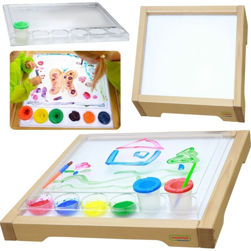 Masterkidz Rama Sensoryczna - Panel LED + Przezroczysta Taca Do Malowania