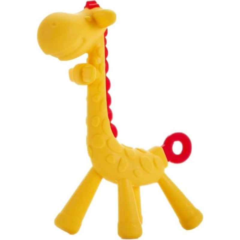 8041 GIRAFFE SILICONE TEETHERS YELLOW-RED BL804