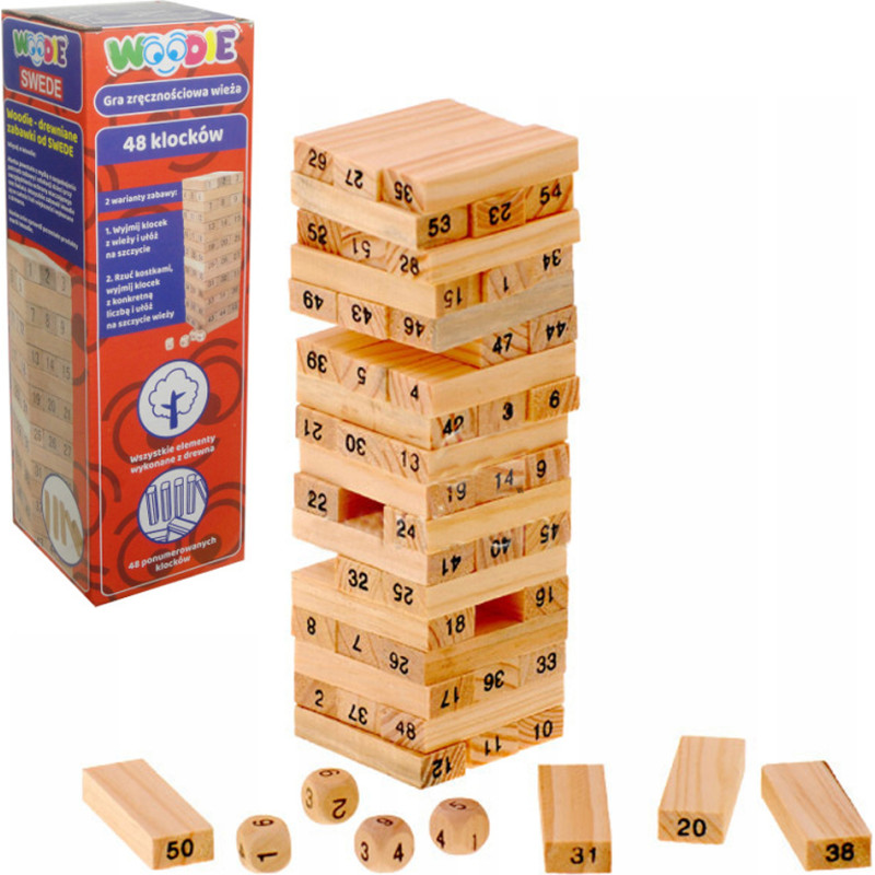 GRA UKŁADANKA DREWNIANA WIEŻA