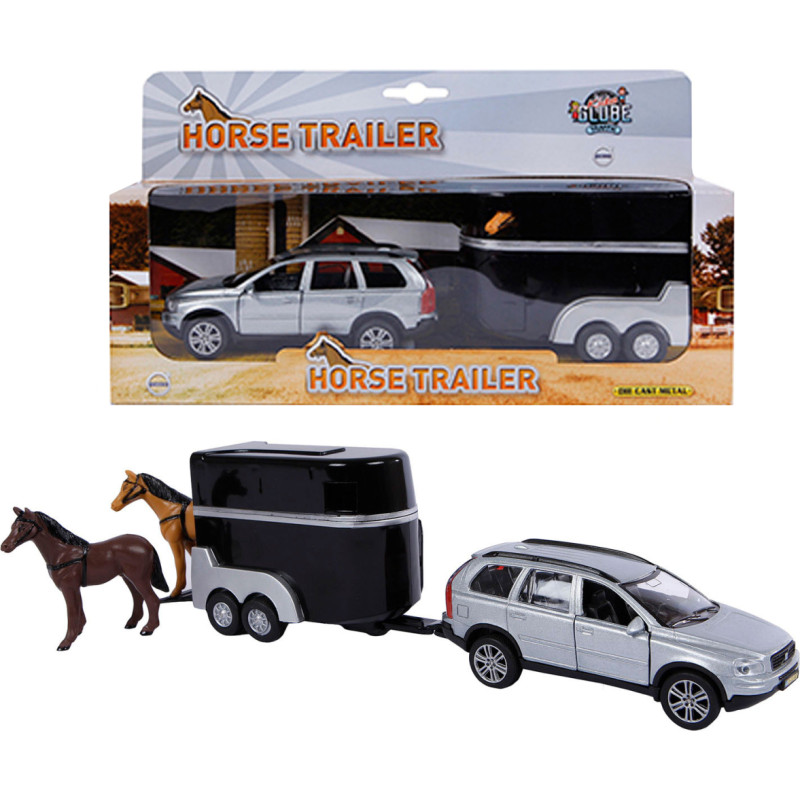 AUTO METALOWE VOLVO Z PRZYCZEPĄ DLA KONI