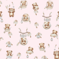 Ankras Bumpper - 360 cm - BEAR in BASKET - PINK