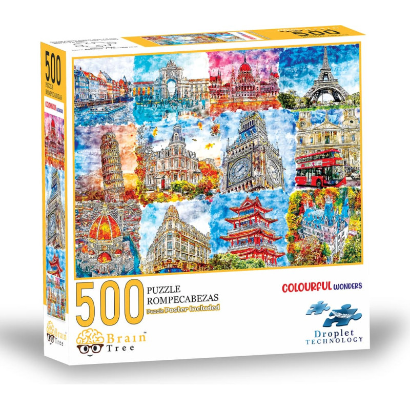 Brain Tree Games Brain Tree dėlionė, Spalvoti stebuklai, 500 det.