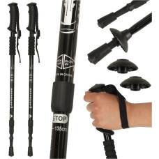 Sulankstomos šiaurietiško ėjimo lazdos, 2 vnt., juodos