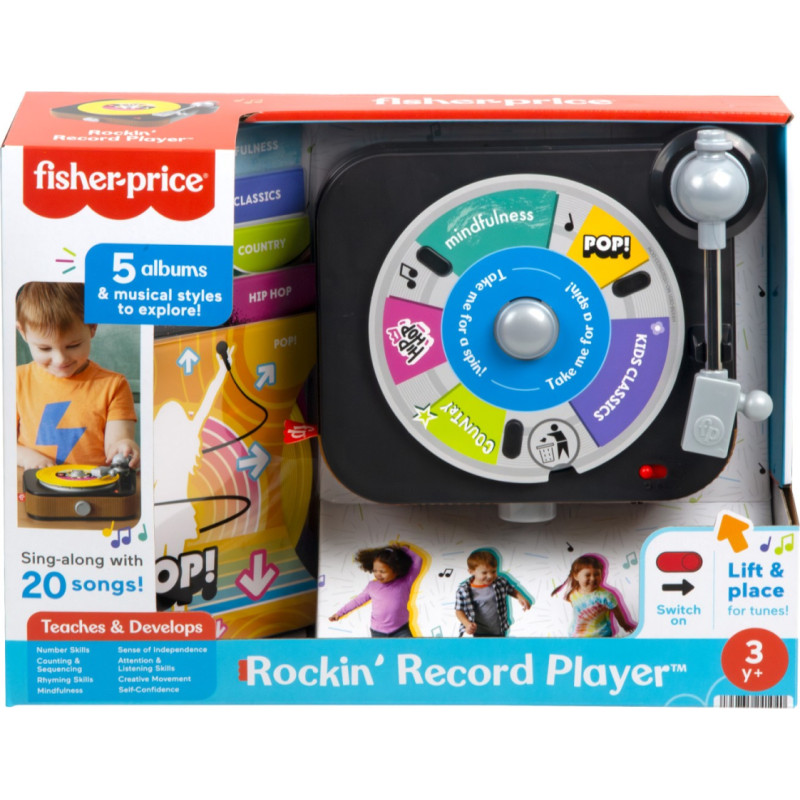 Fisher-Price žaislinis patefonas (plokštelių grotuvas), modelis JGX04