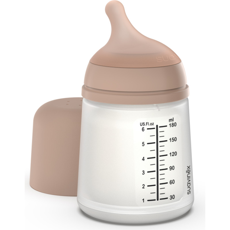 Suavinex Zero.zero baro&scaron;anas pudele pret kolikām MEDIUM 180 Ml - Slow Flow