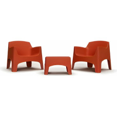 Bica Dārza mēbeļu komplekts Set Ibiza Terrace ķieģeļu sarkanā krāsā